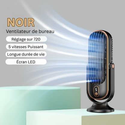 AeroLux Elite Personal Fan | Dual Motor, USB Rechargeable, Quiet & 720°