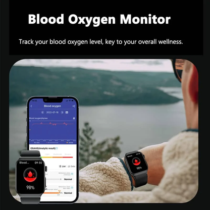AeroPulse Smartwatch With ECG And Glucose Tracker 1.83 Inch HD Screen