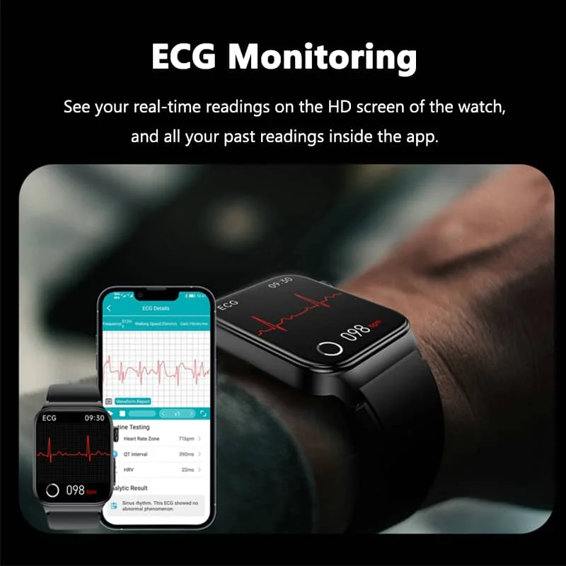 AeroPulse Smartwatch With ECG And Glucose Tracker 1.83 Inch HD Screen
