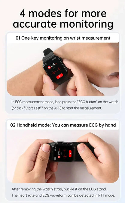 AeroPulse Smartwatch With ECG And Glucose Tracker 1.83 Inch HD Screen