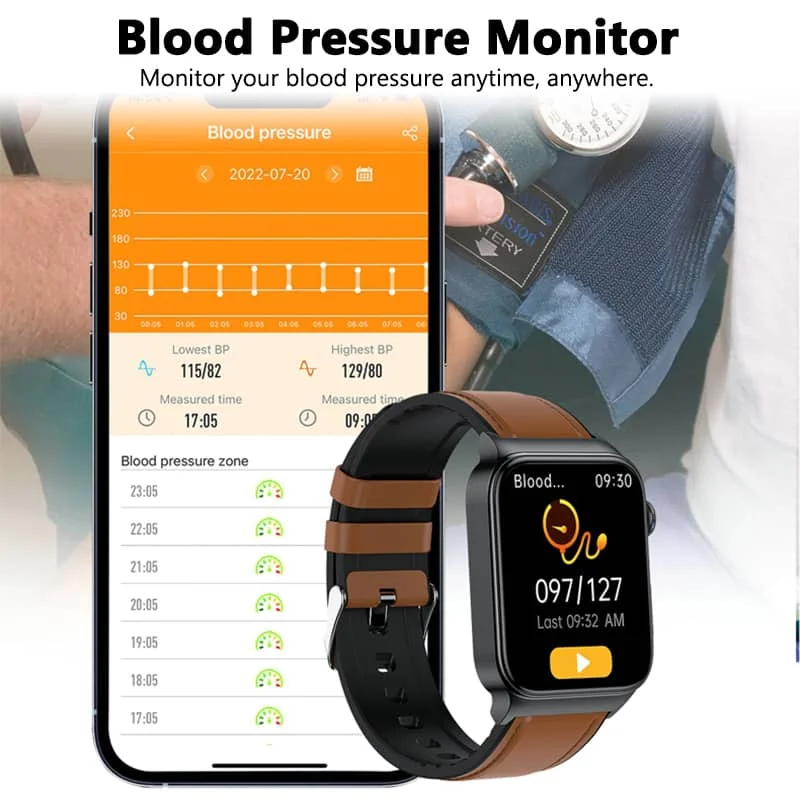 AeroPulse Smartwatch With ECG And Glucose Tracker 1.83 Inch HD Screen