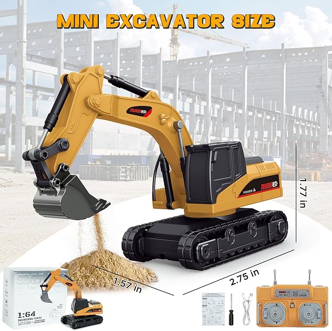 1:64 Premium Alloy Mini RC Construction Set