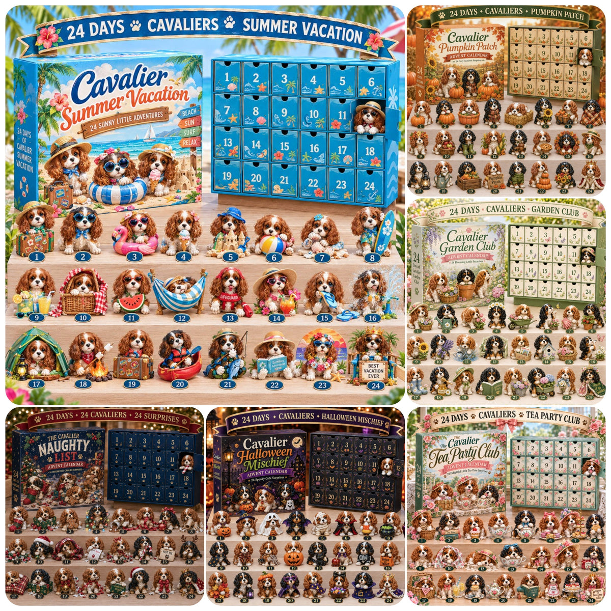 Cavalier Adventures 24-Day Advent Calendar – 6 Themed Collections
