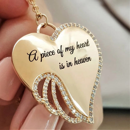 Angel Wing Heart Necklace