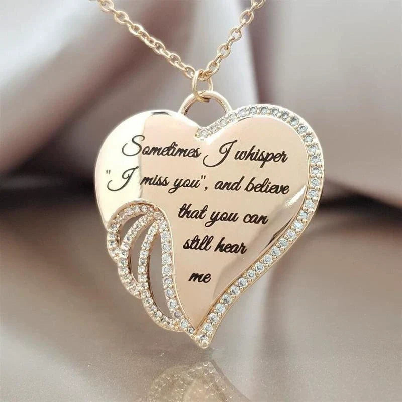 Angel Wing Heart Necklace