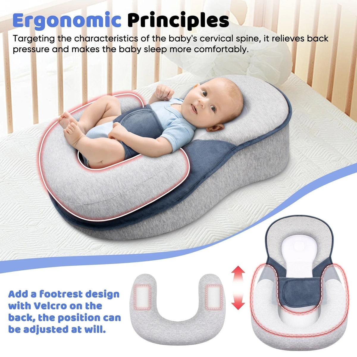 Infant Anti-Reflux Lounger for Newborns