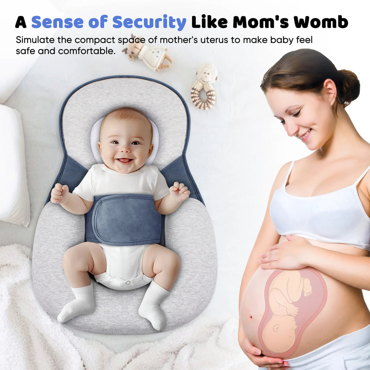 Infant Anti-Reflux Lounger for Newborns