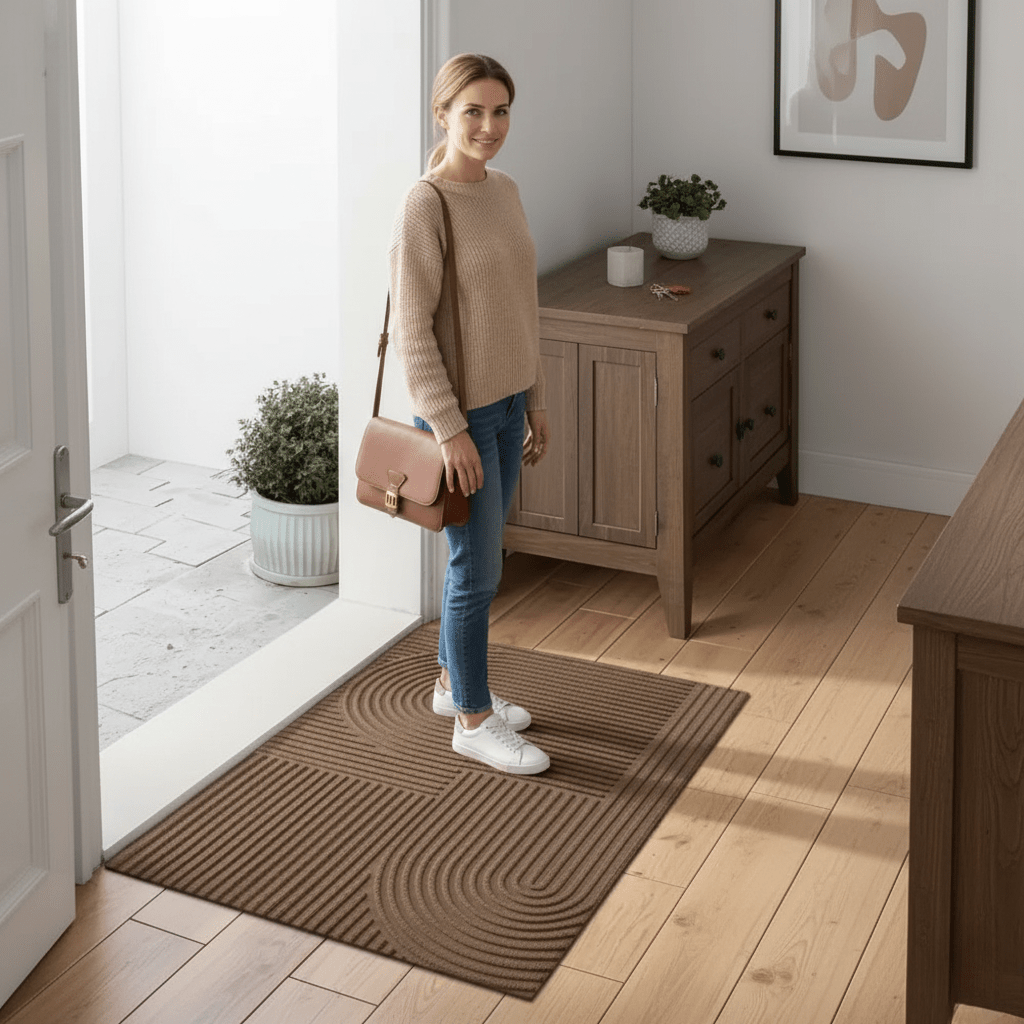 AQUARAY | Wave Pattern Entry Mat - Washable & Absorbent