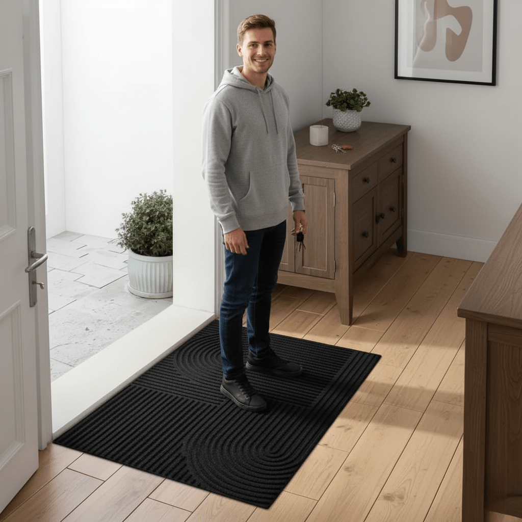 AQUARAY | Wave Pattern Entry Mat - Washable & Absorbent
