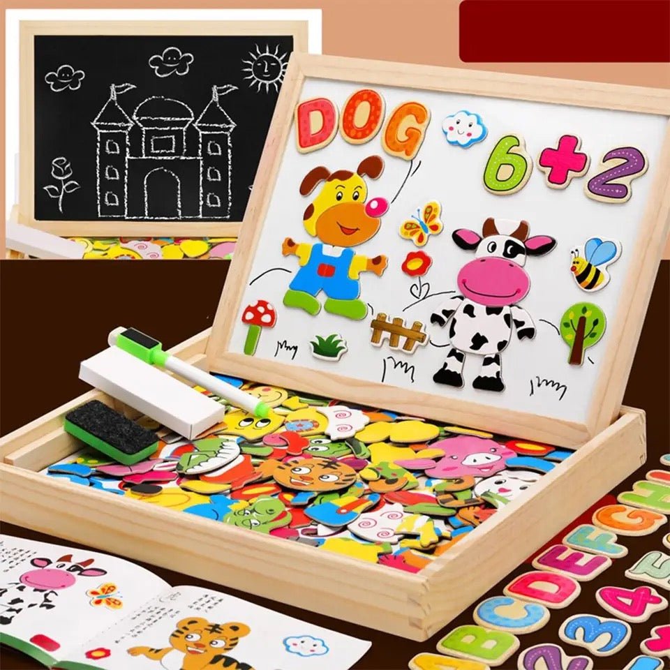 ARTIBLOX – 2-in-1 Wooden Kids' Drawing & Activity Board
