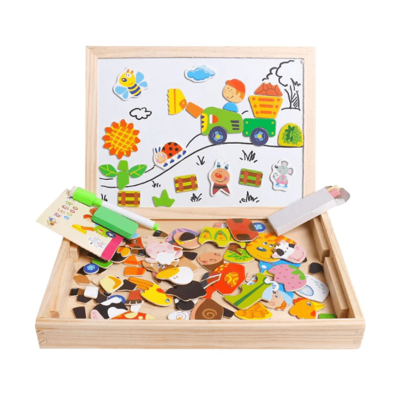 ARTIBLOX – 2-in-1 Wooden Kids' Drawing & Activity Board