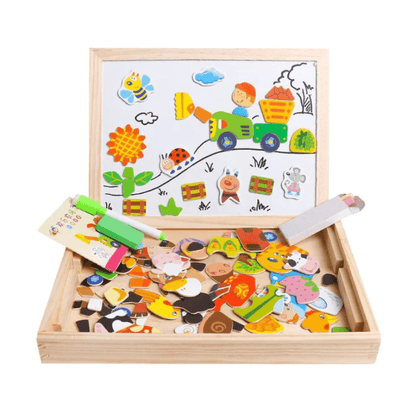 ARTIBLOX – 2-in-1 Wooden Kids' Drawing & Activity Board