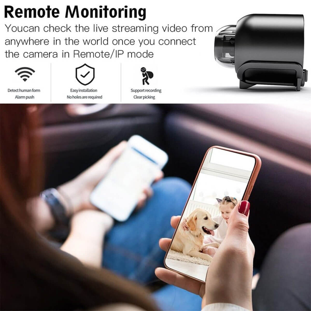 AstraGuard Mini Waterproof Cam Night Vision 1080P IP WiFi