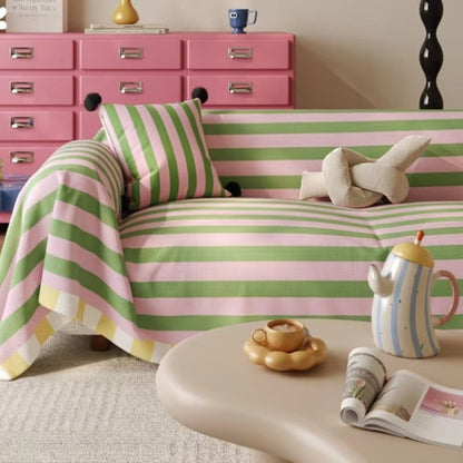 Pastel Stripe Sofa Cover