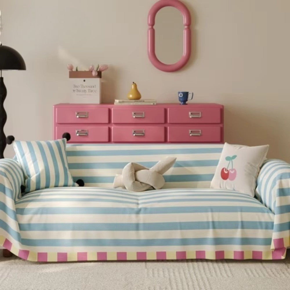Pastel Stripe Sofa Cover