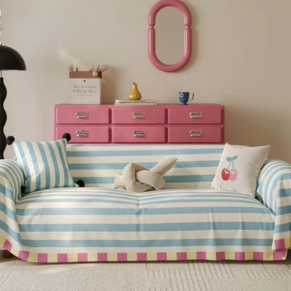 Pastel Stripe Sofa Cover