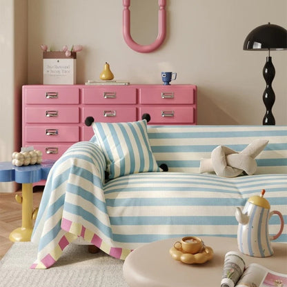 Pastel Stripe Sofa Cover