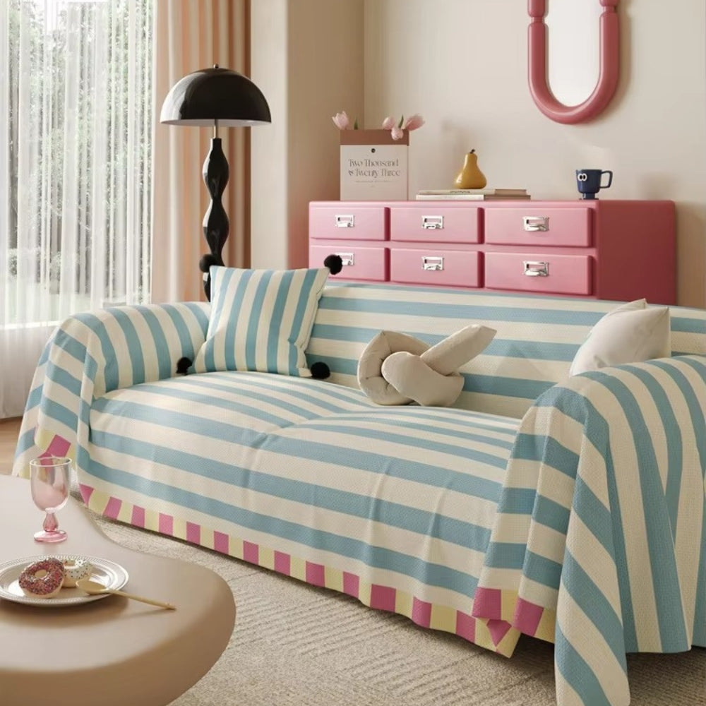 Pastel Stripe Sofa Cover