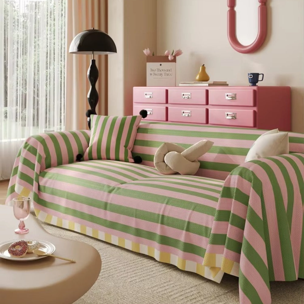 Pastel Stripe Sofa Cover