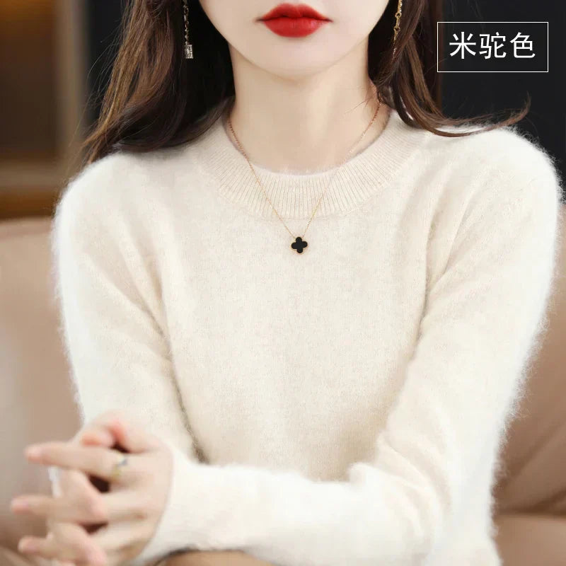Women's Round Neck 100% Cashmere Knitwear