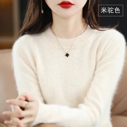 Women's Round Neck 100% Cashmere Knitwear