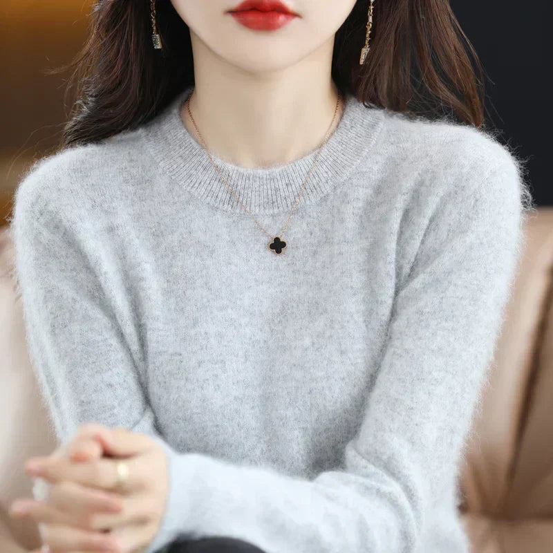 Women's Round Neck 100% Cashmere Knitwear