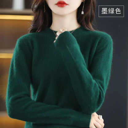 Women's Round Neck 100% Cashmere Knitwear