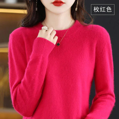 Women's Round Neck 100% Cashmere Knitwear