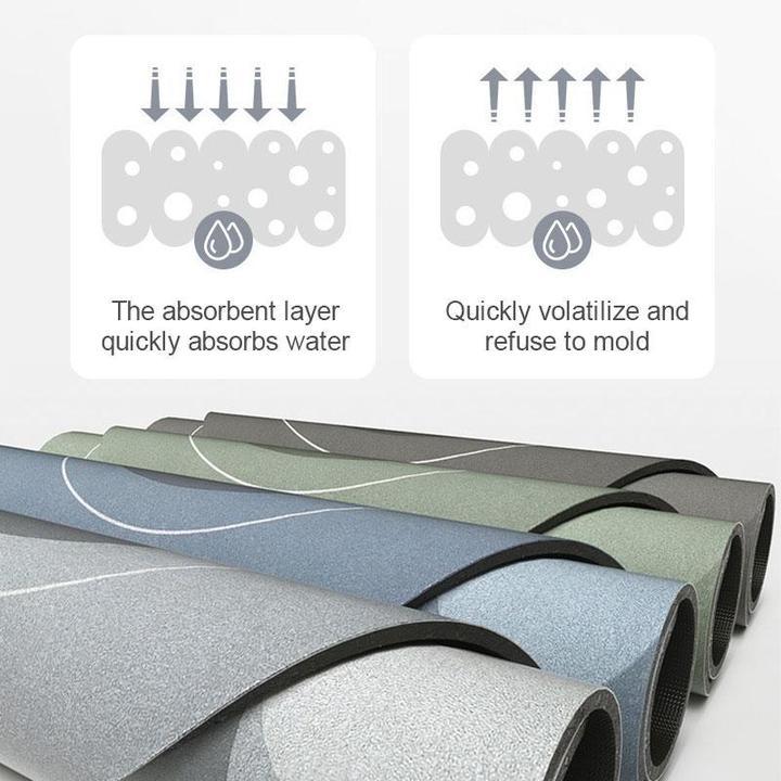 Aurea Quick Dry Bath Mat Plush Absorbent Luxury Rug