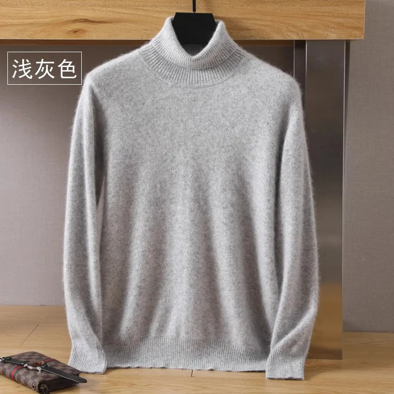 Aureo Japanese-Knit Cashmere Sweater for Men 100% Cashmere