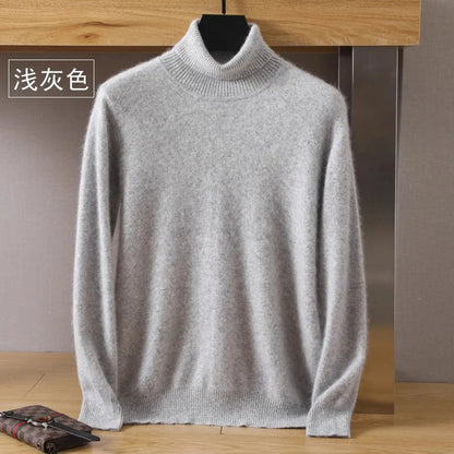 Aureo Japanese-Knit Cashmere Sweater for Men 100% Cashmere
