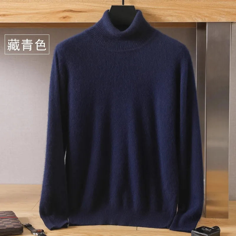 Aureo Japanese-Knit Cashmere Sweater for Men 100% Cashmere