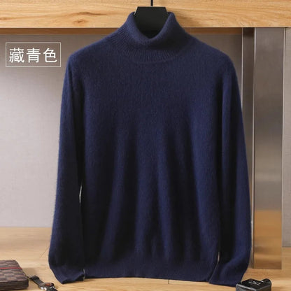 Aureo Japanese-Knit Cashmere Sweater for Men 100% Cashmere