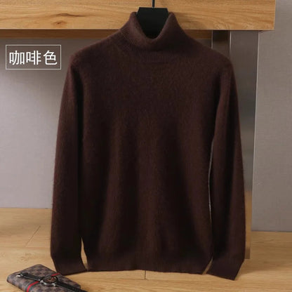 Aureo Japanese-Knit Cashmere Sweater for Men 100% Cashmere