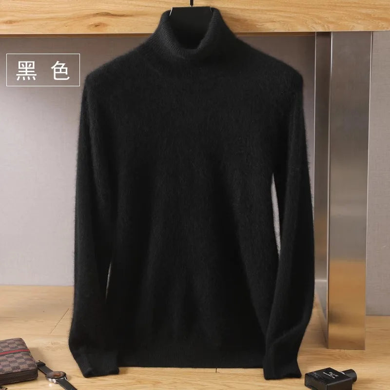Aureo Japanese-Knit Cashmere Sweater for Men 100% Cashmere
