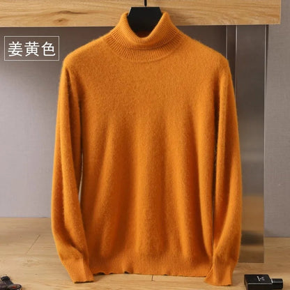 Aureo Japanese-Knit Cashmere Sweater for Men 100% Cashmere
