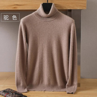 Aureo Japanese-Knit Cashmere Sweater for Men 100% Cashmere