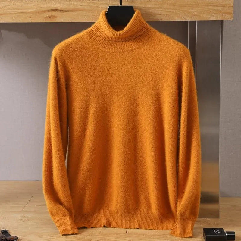Aureo Japanese-Knit Cashmere Sweater for Men 100% Cashmere