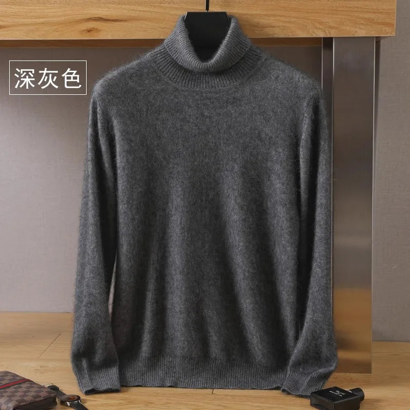 Aureo Japanese-Knit Cashmere Sweater for Men 100% Cashmere