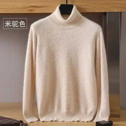 Aureo Japanese-Knit Cashmere Sweater for Men 100% Cashmere