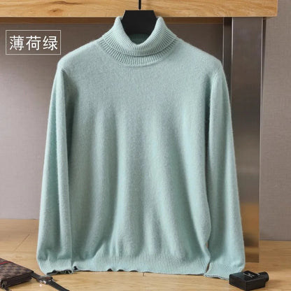 Aureo Japanese-Knit Cashmere Sweater for Men 100% Cashmere