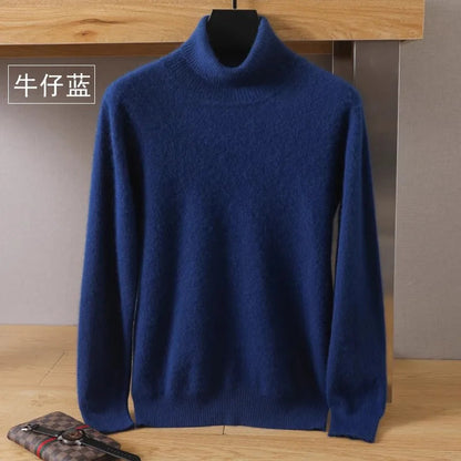 Aureo Japanese-Knit Cashmere Sweater for Men 100% Cashmere