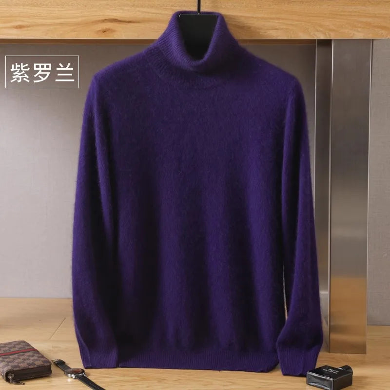 Aureo Japanese-Knit Cashmere Sweater for Men 100% Cashmere