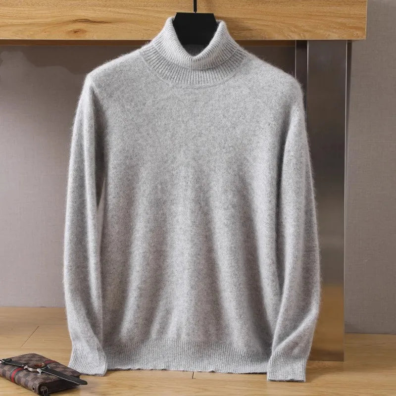 Aureo Japanese-Knit Cashmere Sweater for Men 100% Cashmere