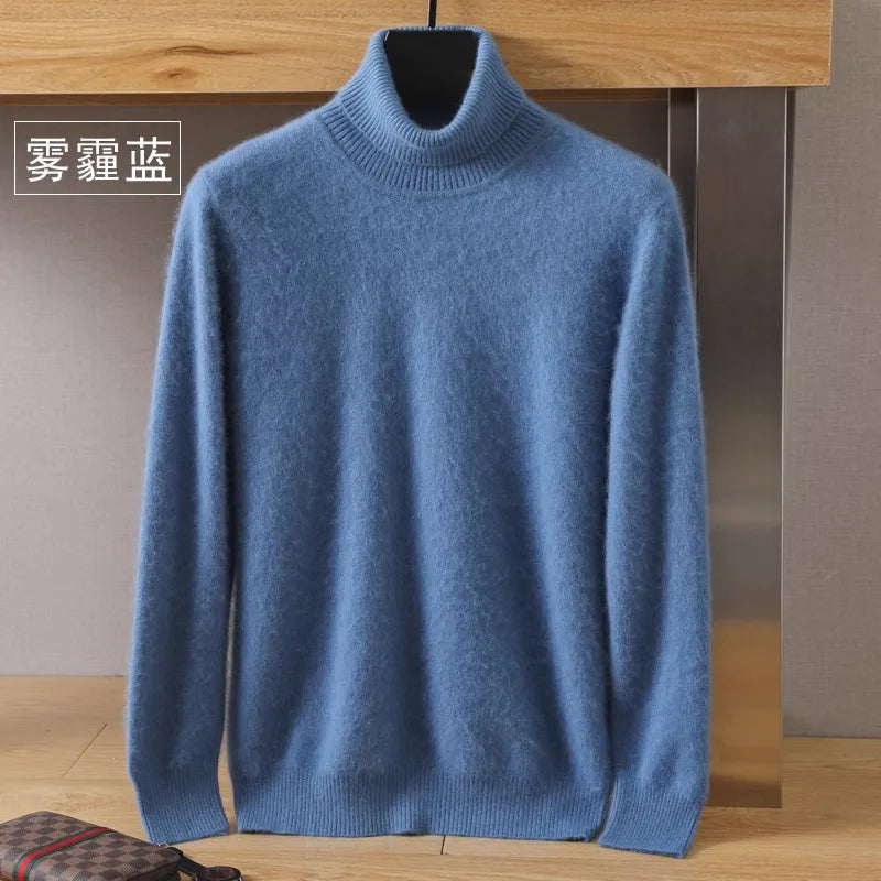 Aureo Japanese-Knit Cashmere Sweater for Men 100% Cashmere