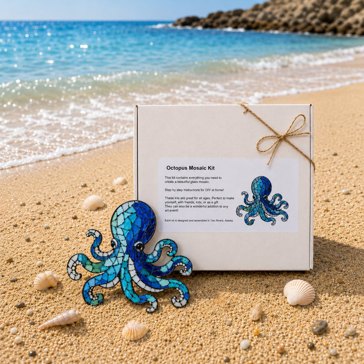 LAST DAY 59% OFF – Octopus Mosaic Kit | Beginner-Friendly DIY Glass Craft with Step-by-Step Instructions