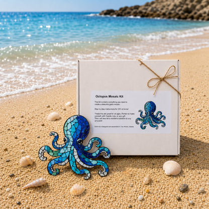 LAST DAY 59% OFF – Octopus Mosaic Kit | Beginner-Friendly DIY Glass Craft with Step-by-Step Instructions