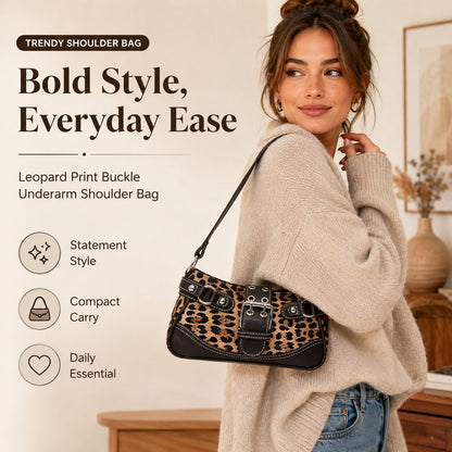 Trendy Leopard Print Underarm Shoulder Bag