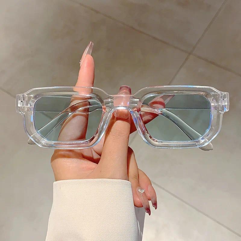 6 - Pack Vintage Rectangle Frame Sunglasses for Men & Women with UV400 Protection