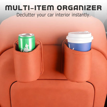 2026 HOT SALE50K+ SOLD! 49% OFF! Leather Car Door Cup Holder – Wide‐mouth opening, easy reach for drinks & phone. Clip‐on secure fit. PU leather, tough & stylish.